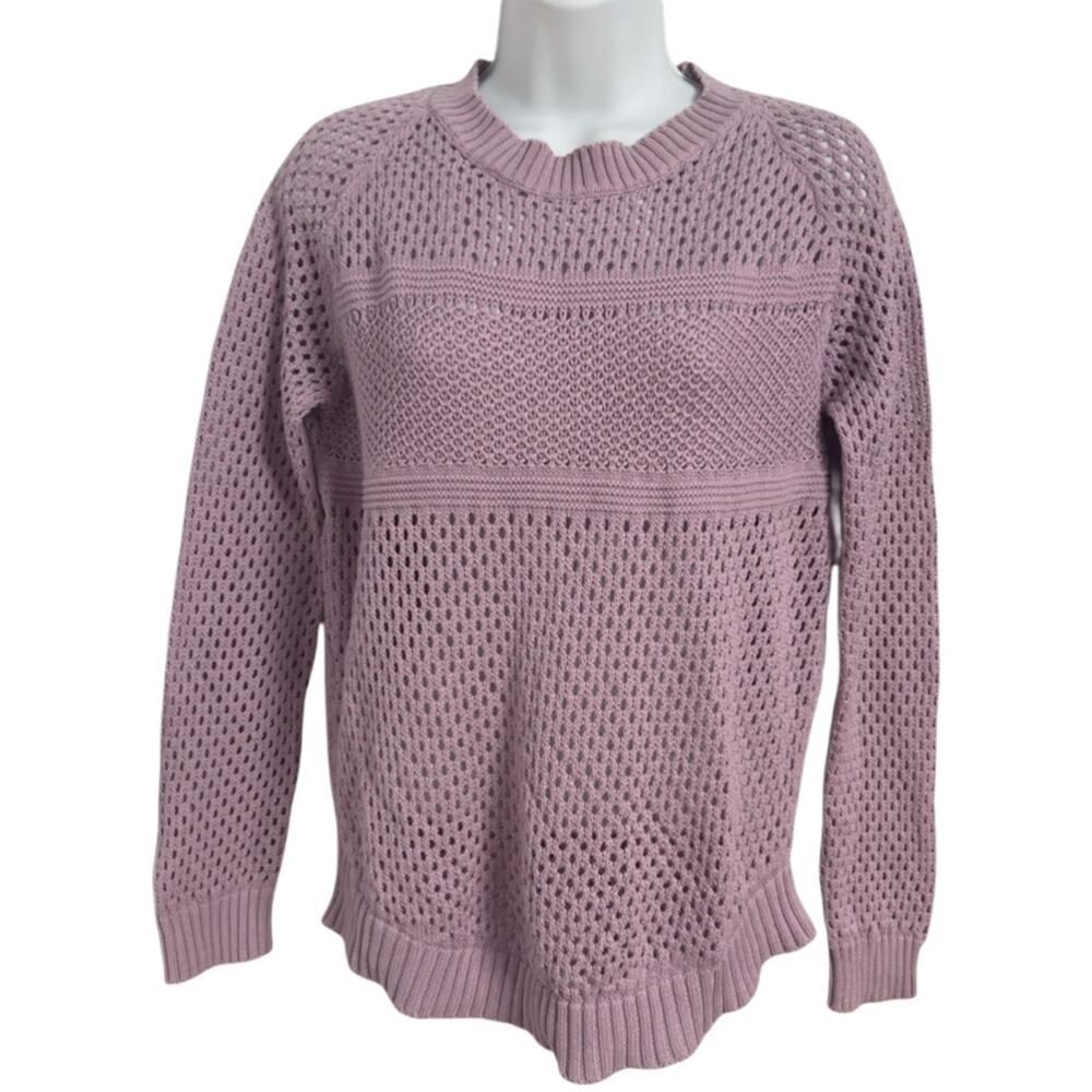 Prana Cable Knit Sweater Granola Girl Gorpcore Boho Chic Coastal Grandma Size XS